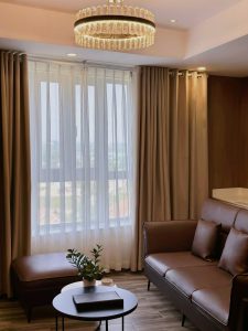 Phòng khách sang trọng tại khách sạn Mai Vy ở Tây Ninh